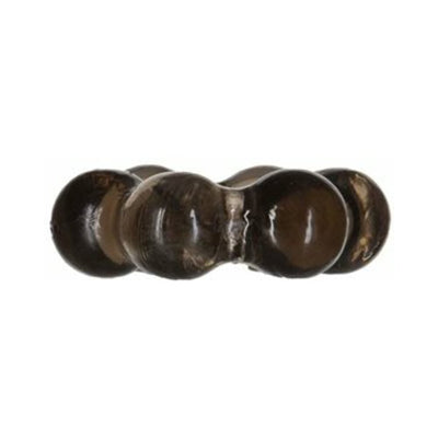 Two smoky translucent textured cock rings with a unique bulbous design for enhanced stimulation.