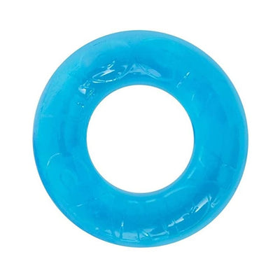 Blue stretchy gummy ring designed for enhanced performance and comfort.