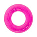 Bright pink translucent stretchy gummy ring designed for enhanced performance and comfort.