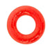 Red translucent stretchy gummy ring designed for enhanced performance and comfort.