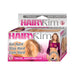 Packaging of Hairy Kim Travel Masturbator in beige with realistic hair detail and model image on front of box