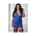 Halter Garter Dress W/stockings Blue Angel Qn - SexToy.com
