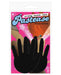 Pastease black hand-shaped pasties on colorful pink and orange illustrated packaging with retro design.