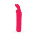 Pink silicone rechargeable bullet vibrator with flexible bunny ears for targeted stimulation.