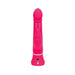 Pink rechargeable rabbit vibrator with textured shaft and dual motors for versatile stimulation.