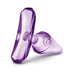 Purple tapered beginner-friendly anal toy with flat base and smooth, glossy finish.