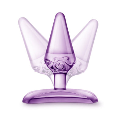 Purple tapered beginner-friendly anal plug with a flared base and smooth, flexible design for comfortable use.