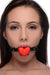 Heart Beat Silicone Heart Shaped Mouth Gag Red | SexToy.com