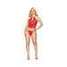 Heart Embroidered Lace Camisole & G-string Ruby O/s - SexToy.com