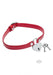 Heart Lock Leather Choker With Lock And Key - Red | SexToy.com