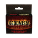 Hedonism card game box with fiery design and bold text for adult party fun and hedonistic hookups.