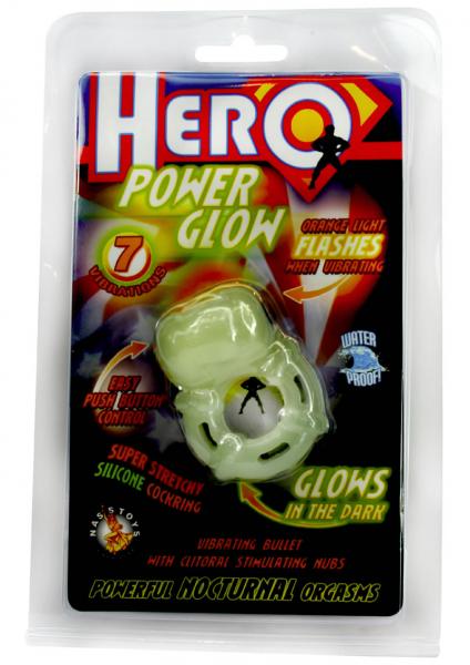 Hero Power Glow Glow In The Dark Cockring Waterproof Green | SexToy.com