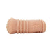 Compact textured stroker sleeve in soft skin tone with "Hey 19!" embossed on the side.