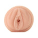 Realistic flesh-toned male stroker toy designed with detailed feminine anatomy features.