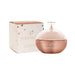 Highonlove Cannabis Body Butter in elegant rose gold jar with clear lid next to matching decorative box with heart design