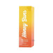 Honey Buns warming arousal gel box in gradient yellow to orange with white text, 0.5 oz size.