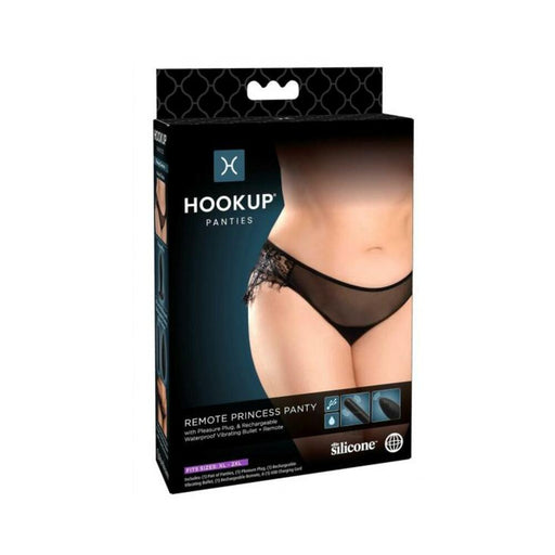 Hookup Remote Princess Panty Black Fits Size Xl-xxl | SexToy.com