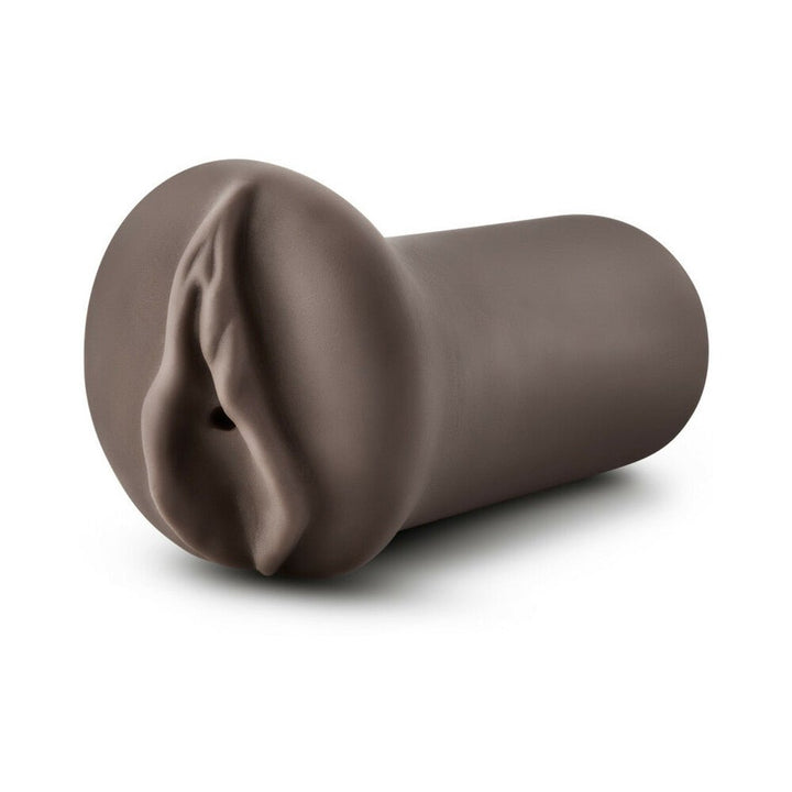 Blush Hot Chocolate Nicole Kitty Stroker in rich brown with realistic textured entrance and smooth cylindrical body.