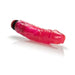 Hot pink 8-inch jelly vibrator with glitter and multi-speed dial base, designed for versatile stimulation.