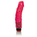 Hot pink 8-inch jelly vibrator with textured design and black base dial control.