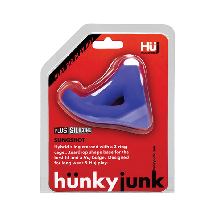 Hunky Junk Slingshot 3 Ring Teardrop Cobalt Blue | SexToy.com