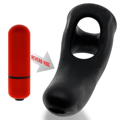Hunkyjunk Buzzfuck Cock & Ball Sling With Taint Vibrator Tar Ice - SexToy.com
