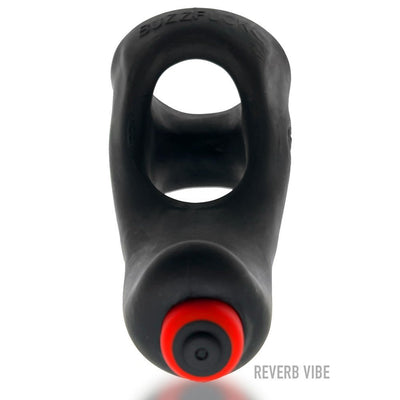 Hunkyjunk Buzzfuck Cock & Ball Sling With Taint Vibrator Tar Ice - SexToy.com