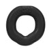 Black Hunkyjunk Fit Ergo C-ring with ergonomic shape and HU logo embossed on top, made from soft silicone blend.