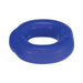 Blue flexible silicone ergonomic C-ring with a smooth finish and subtle embossed logo detail.