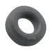 Gray silicone Hunkyjunk HUJ cock ring with a smooth, rounded design and subtle logo detail.