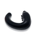 Black curved prostate pegger with nubby texture and smooth silicone finish, designed for targeted internal stimulation.