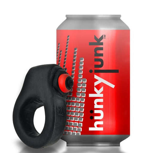 Hunkyjunk Revring Cockring With Bullet Vibrator Tar Ice - SexToy.com