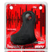 Black Hunkyjunk Revsling cock and ball sling with bullet vibrator in red and black packaging.
