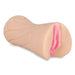 Realistic flesh-toned stroker with detailed pink lips and textured design for enhanced experience