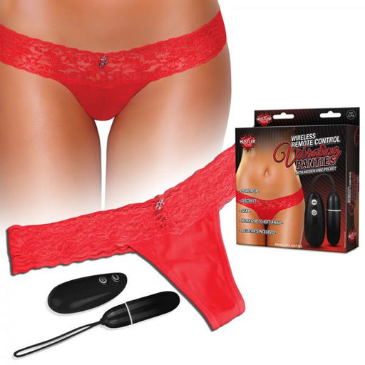Hustler Wireless Remote Control Vibrating Panties Red M/L | SexToy.com