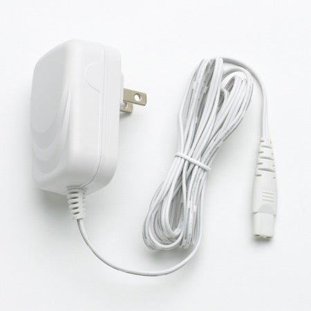 White power adapter with attached long cord for Magic Wand Rechargeable HV-270 massager charger replacement.