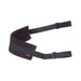 Black padded adjustable doggie style strap harness with secure buckles for enhanced comfort and support.