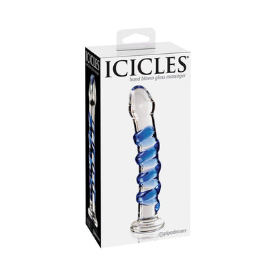 Icicles No 5 Glass Dildo 7 Inches Clear Icicles No 5 Glass Dildo 7 Inches Clear