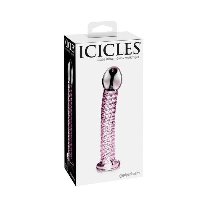 Icicles No 53 Pink Glass Massager | SexToy.com