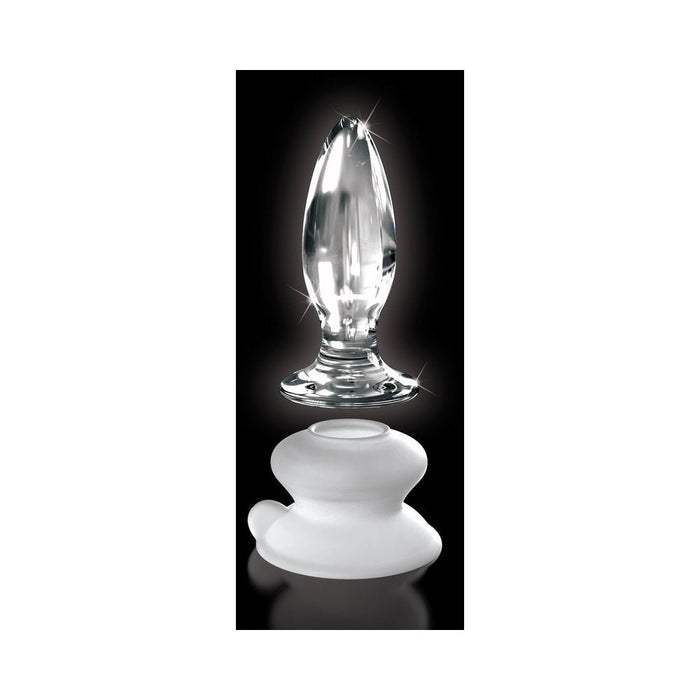 Icicles No. 91 - Glass Suction Cup Anal Plug - Clear | SexToy.com