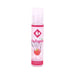 1oz bottle of ID Frutopia raspberry flavored natural water-based personal lubricant with clear packaging and pink label.