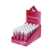 Display box of multiple 1oz ID Pleasure water-based lubricant pocket bottles with tingling sensation formula.