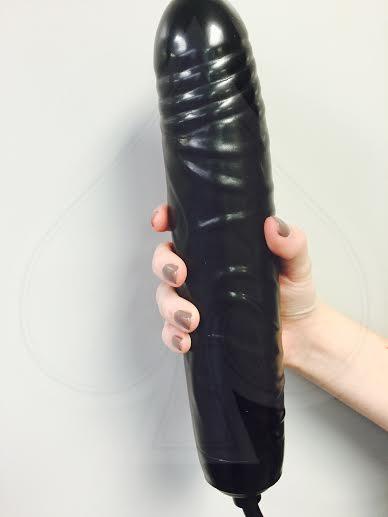 Inflatable Dildo 11 inches Black | SexToy.com