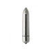Silver waterproof bullet vibrator with smooth, tapered tip and compact design for targeted stimulation.