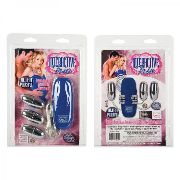Interactives Trio Silver Bullets with Dual Controls | SexToy.com