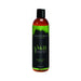 120ml bottle of Intimate Earth Grass Aromatherapy Massage Oil with green and black label and black cap