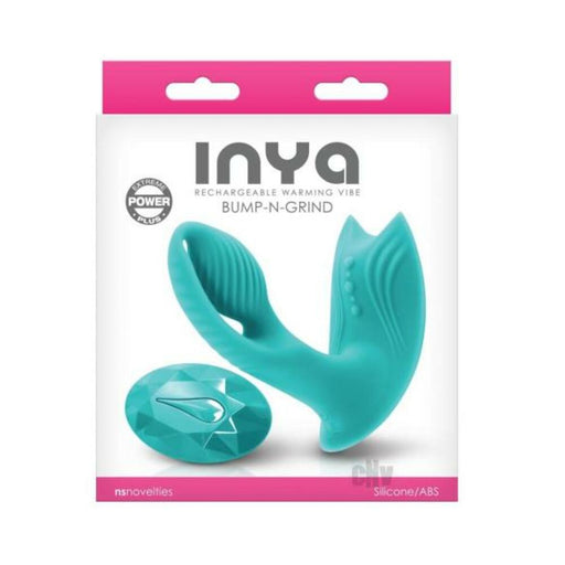 Inya Bump-n-grind Rechargeable Warming Dual Stimulator - Teal | SexToy.com