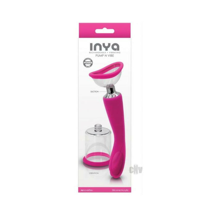 Inya Pump And Vibe With Interchangeable Suction Cups - Pink | SexToy.com