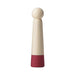 Iroha Rin Akane Massager by Tenga with a smooth cream body, textured spherical tip, and deep red base on a white background.