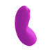 Compact purple silicone clitoral vibrator with curved design and nub tip for targeted stimulation.